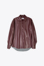 Overshirt in similpelle bordeaux 