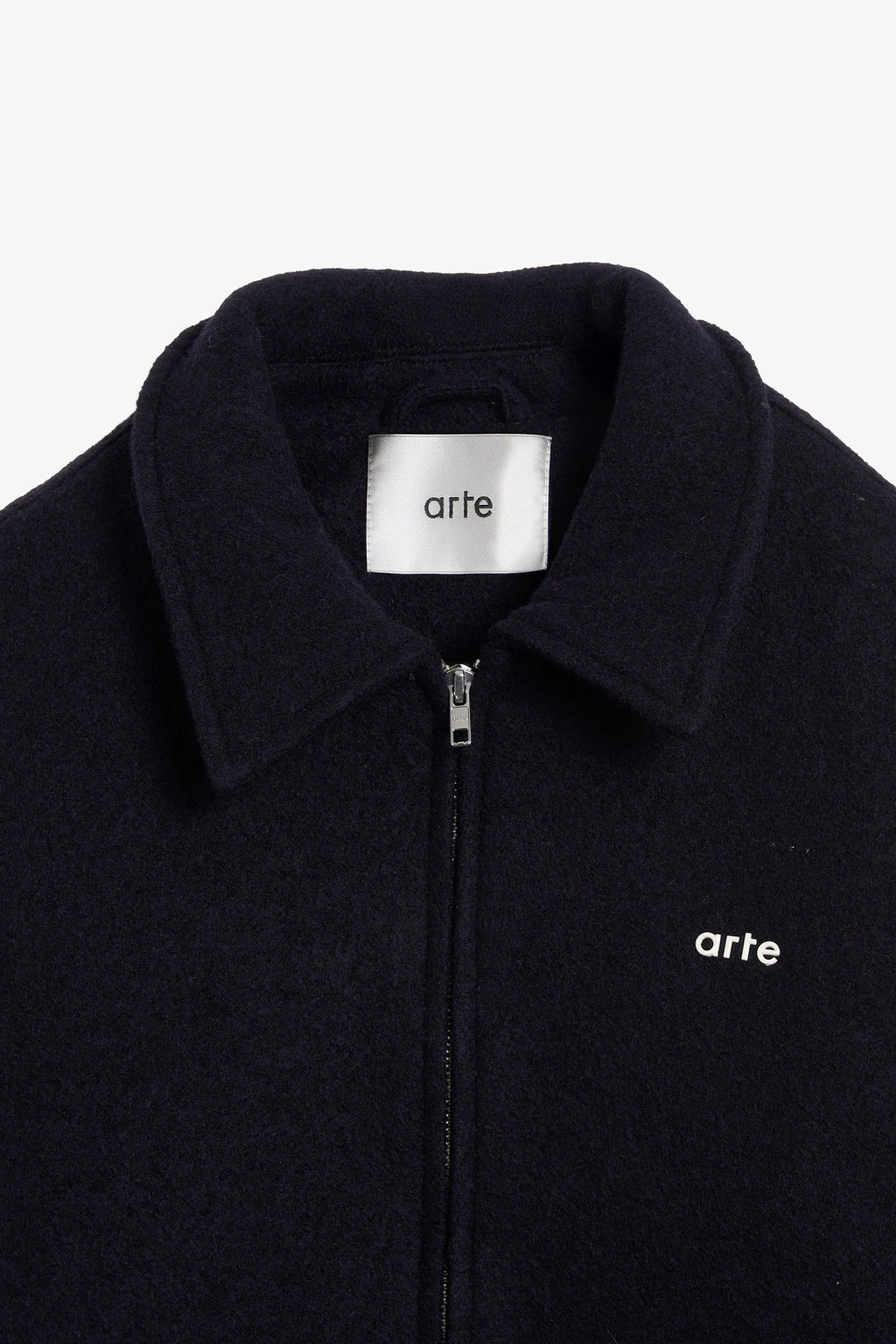 alt-image__Bomber-blu-navy-in-panno-con-maniche-in-pelle---Art-Saves-College-Jacket