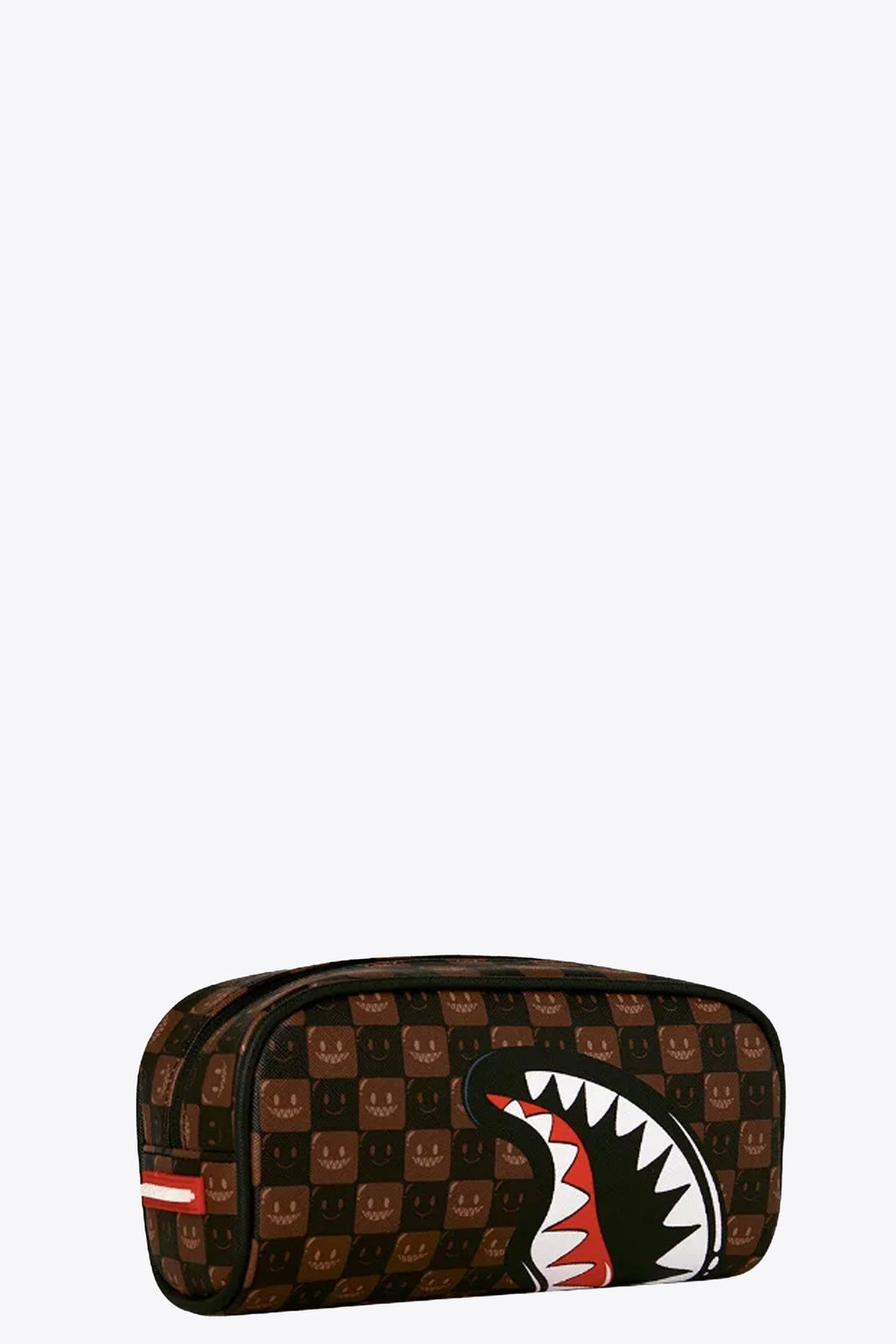 alt-image__Astuccio-in-pvc-marrone-a-scacchi-con-smiles-e-bocca-shark---Shark-in-Paris-WTF-Bubbly-Brown-Check-Pouch