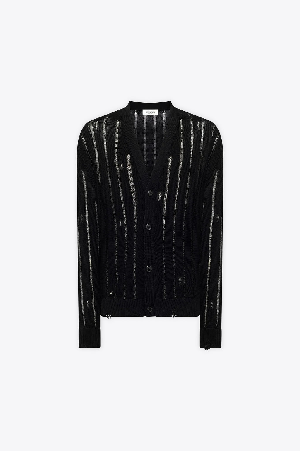 alt-image__Black-cotton-destroyed-knitted-cardigan