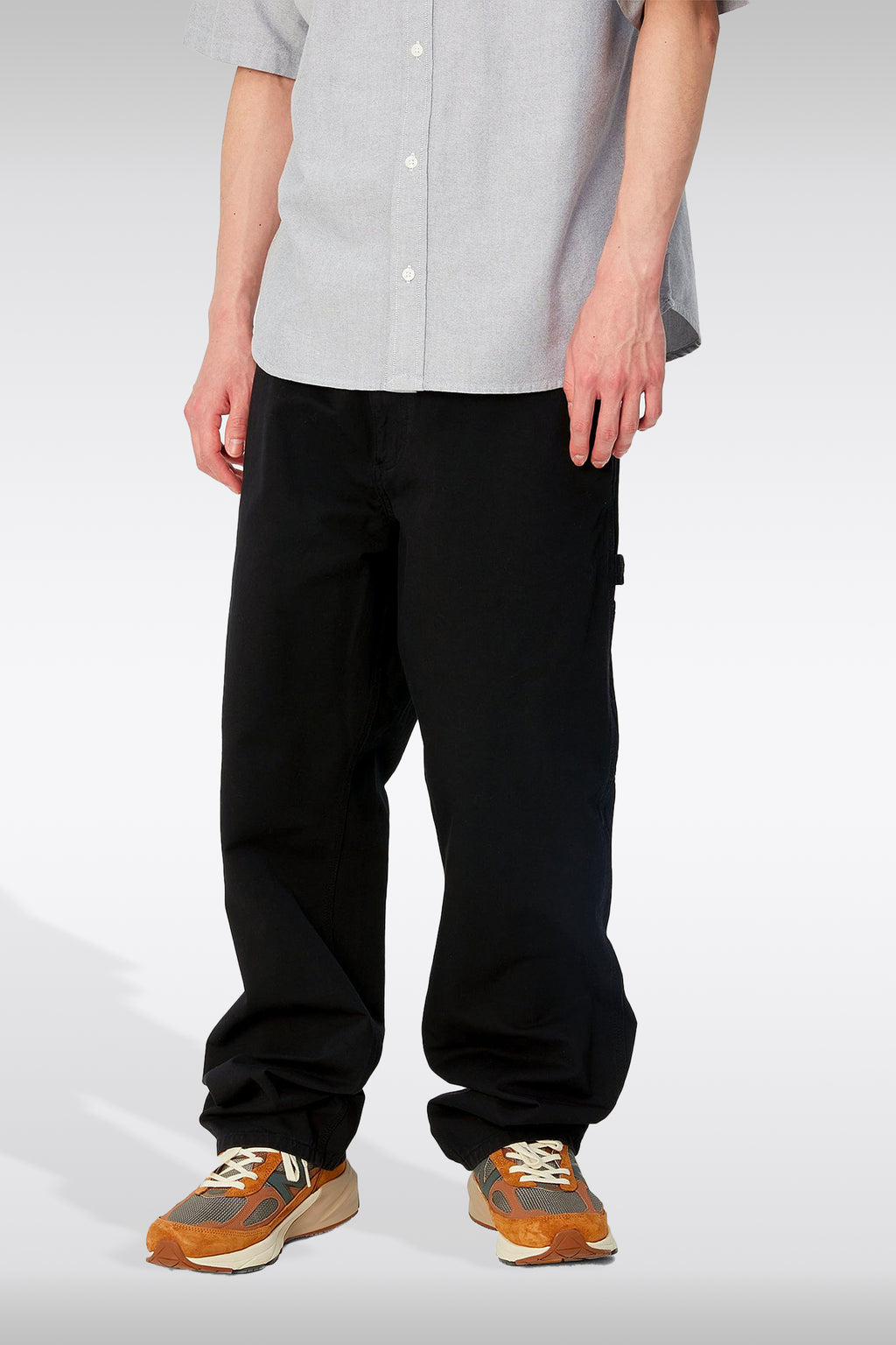 alt-image__Pantalone-workwear-in-drill-di-cotone-nero---Single-Knee-Pant