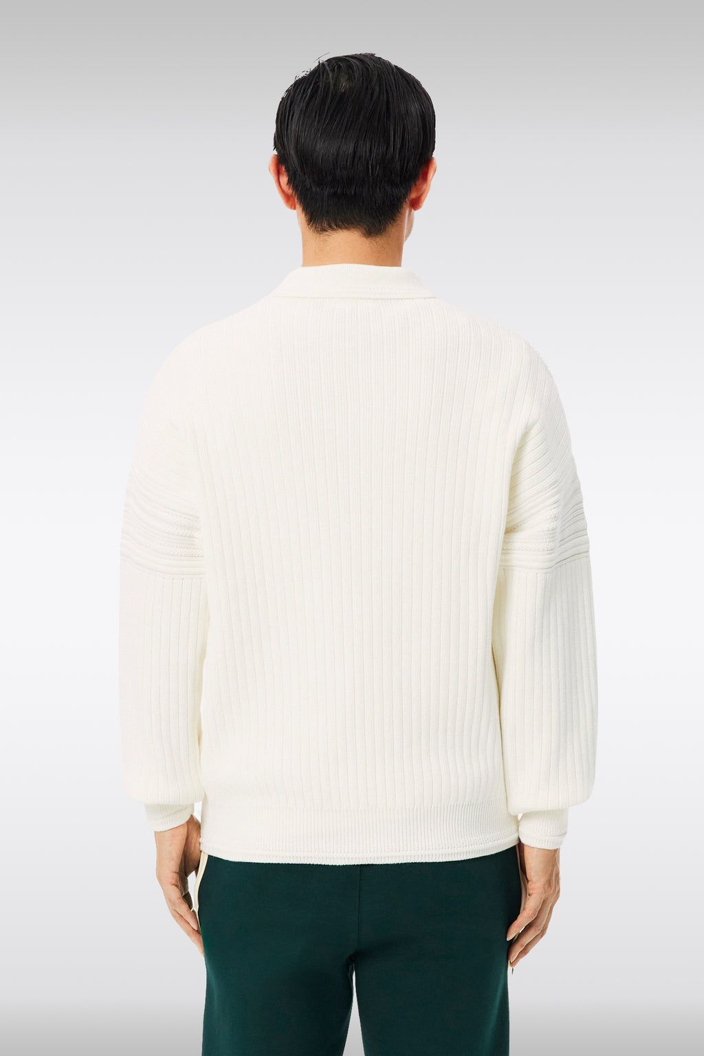 alt-image__Pullover-in-cotone-a-coste-panna-con-colletto-a-polo-Made-in-France