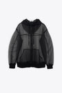 ORGANZA OVERSIZED HOODIE-Nero 