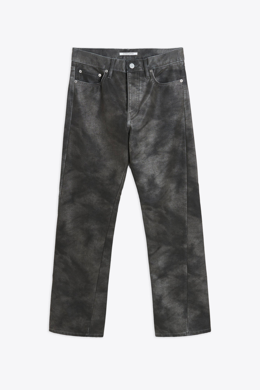 alt-image__Charcoal-grey-faux-leather-5-pockets-pant---Straight-Twist

