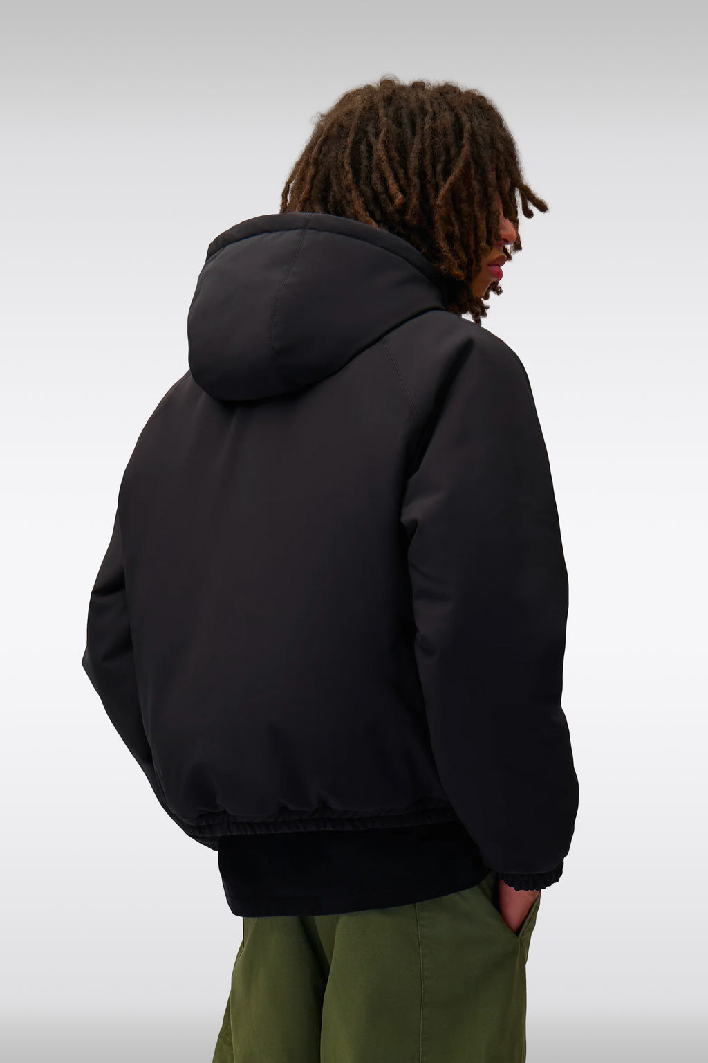 alt-image__Bomber-reversibile-nero-in-nylon-con-cappuccio---Nylon-Reversible-Jacket
