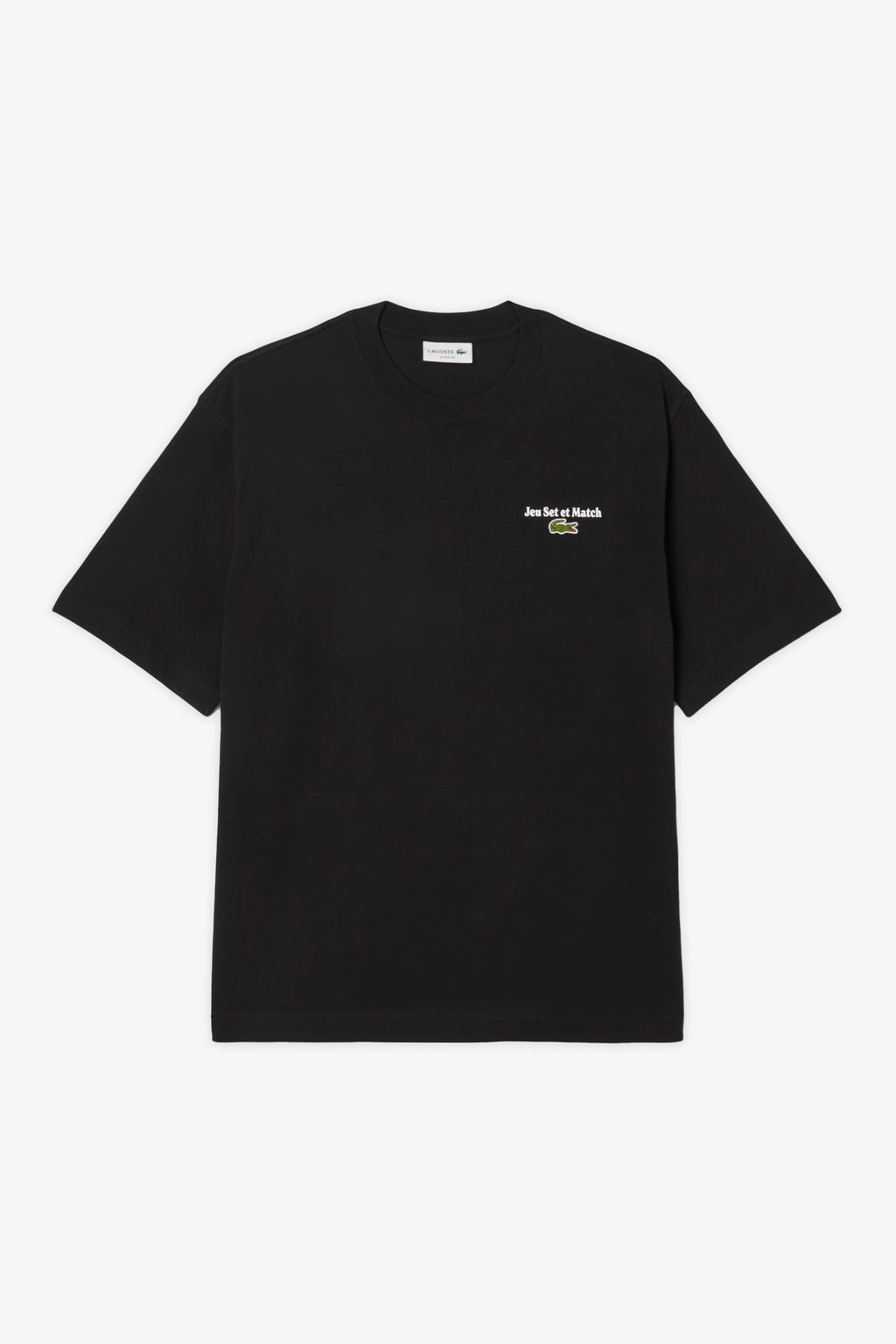 alt-image__T-shirt-nera-in-cotone-con-slogan-al-petto-e-sul-retro
