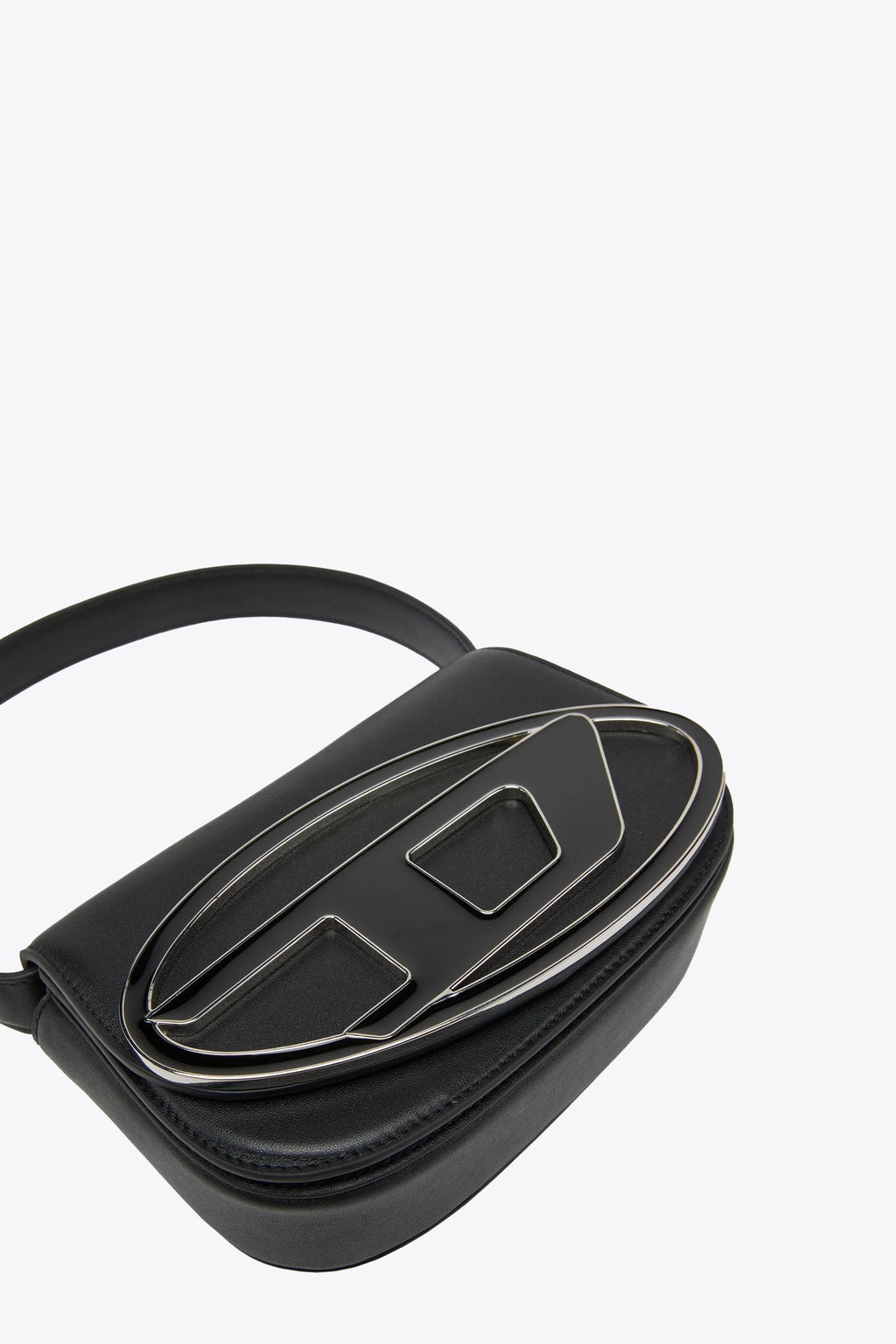 alt-image__Black-leather-bag-with-Oval-D-logo---1DR-Shoulder-bag-