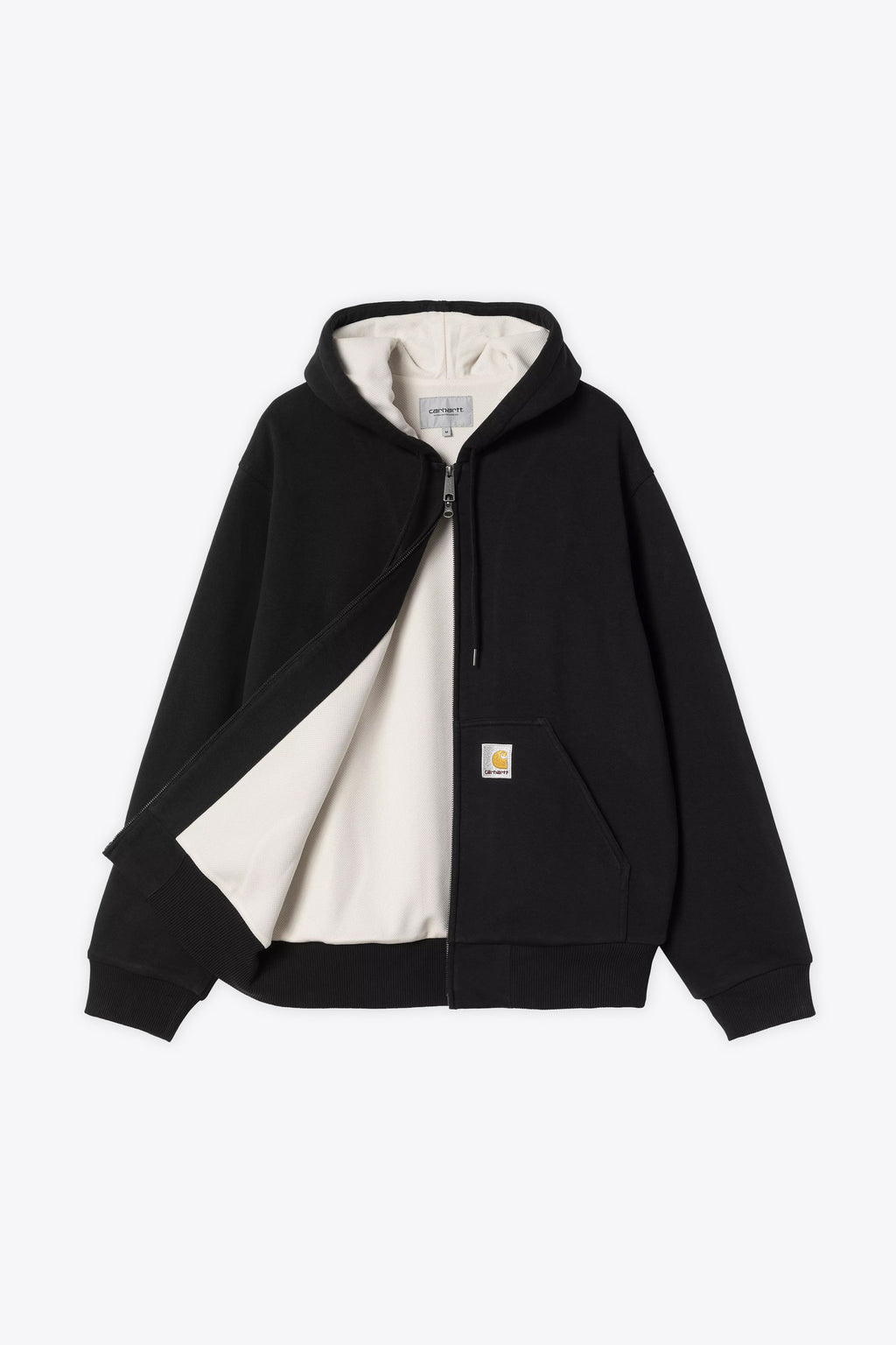 alt-image__Bomber-nero-in-cotone-con-cappuccio---Active-Sweat-Jacket