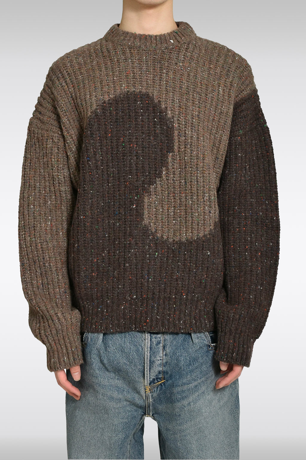 alt-image__Pullover-in-lana-marrone-con-motivo-swirl---Unisex-Swirl-Wool-Crewneck-Knit