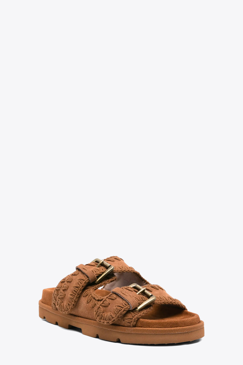 alt-image__Cognac-brown-suede-sandal-with-two-upper-straps-and-crochet-stitches---Bio-Sandal-Two-Buckles-