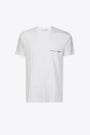 T-shirt bianca in cotone con logo al petto 