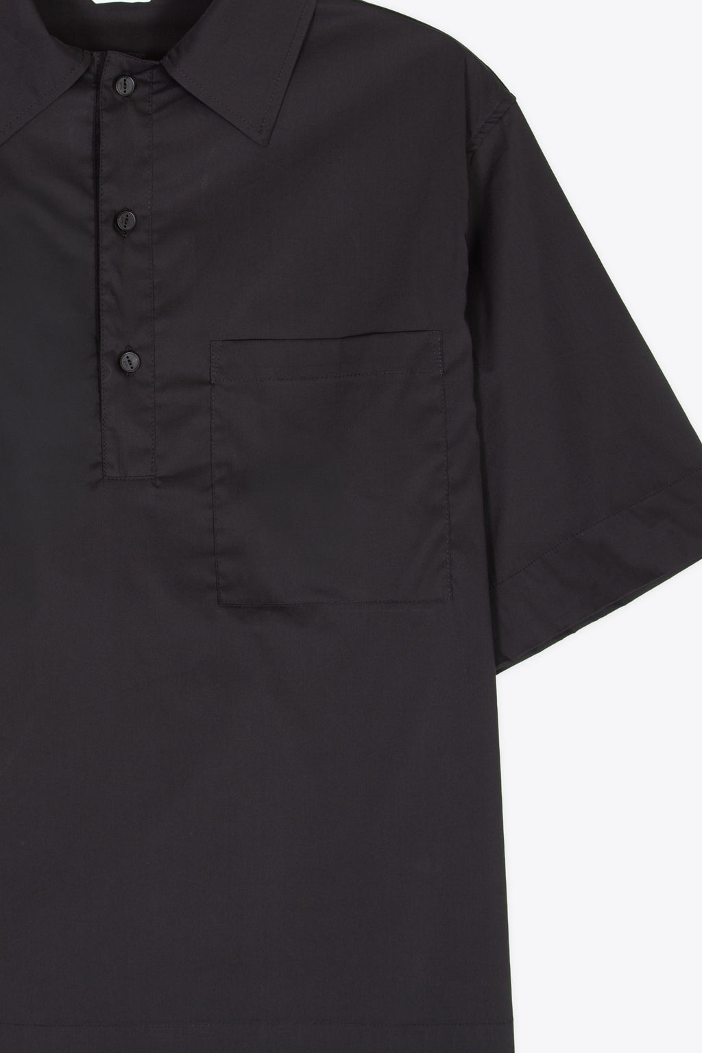 alt-image__Black-cotton-poplin-polo-shirt-with-short-sleeves---Montursi