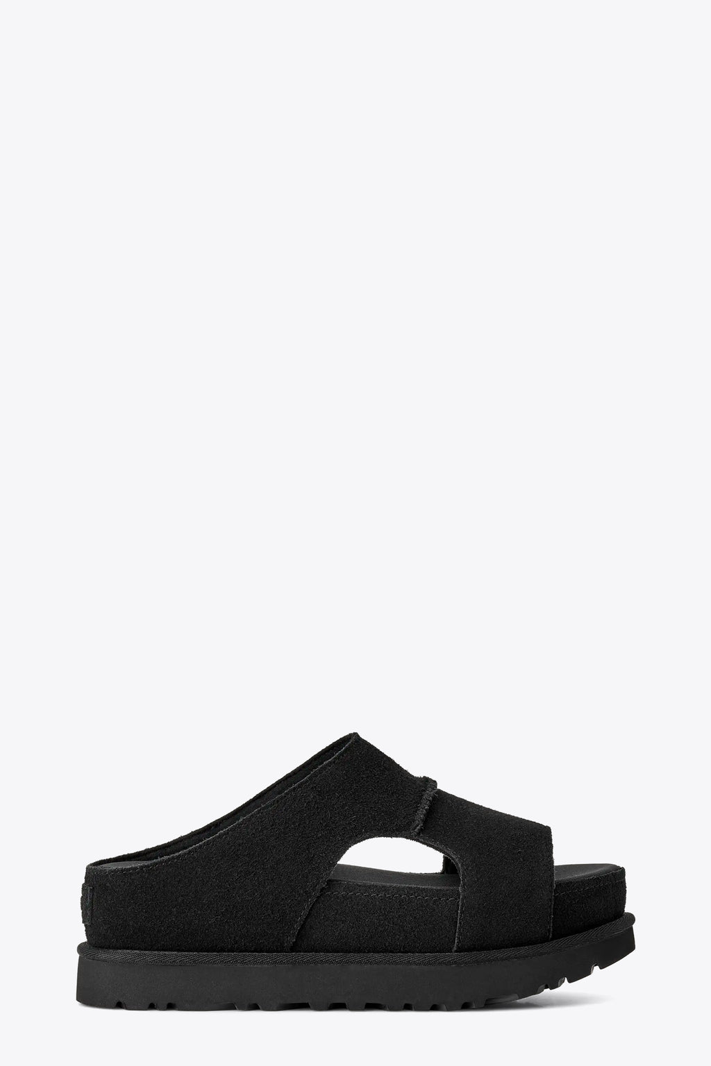 alt-image__Ciabatta-in-suede-nera-con-suola-platform---Goldenstar-Hi-Cutout-Slide