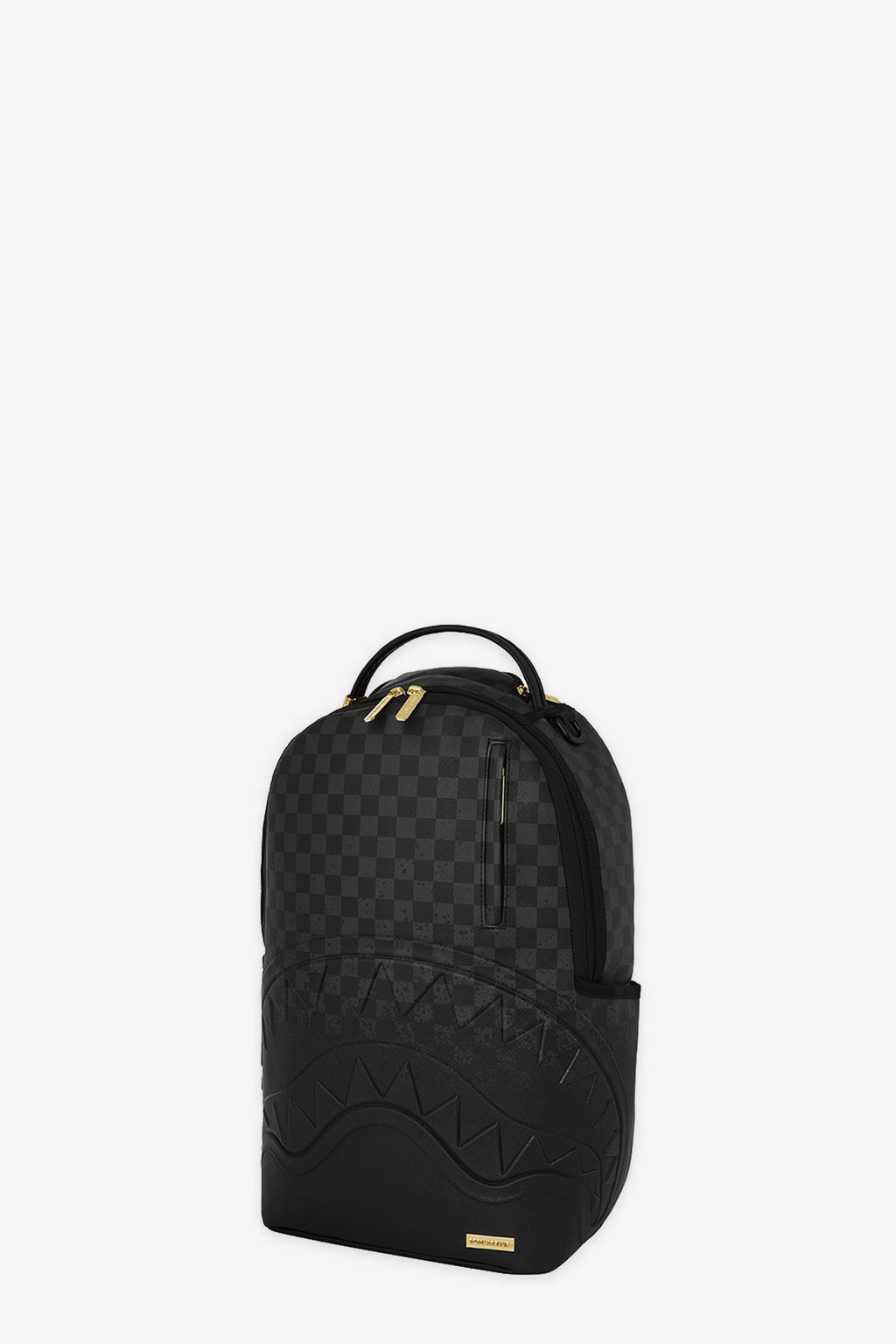 alt-image__Zaino-in-pvc-nero-a-scacchi-con-bocca-shark---Spritz-Black-Backpack