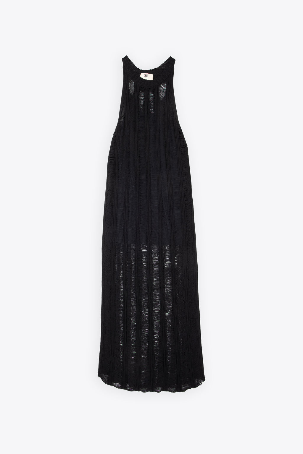 alt-image__Abito-lungo-smanicato-nero-in-maglia-con-rotture---Dress-Alena