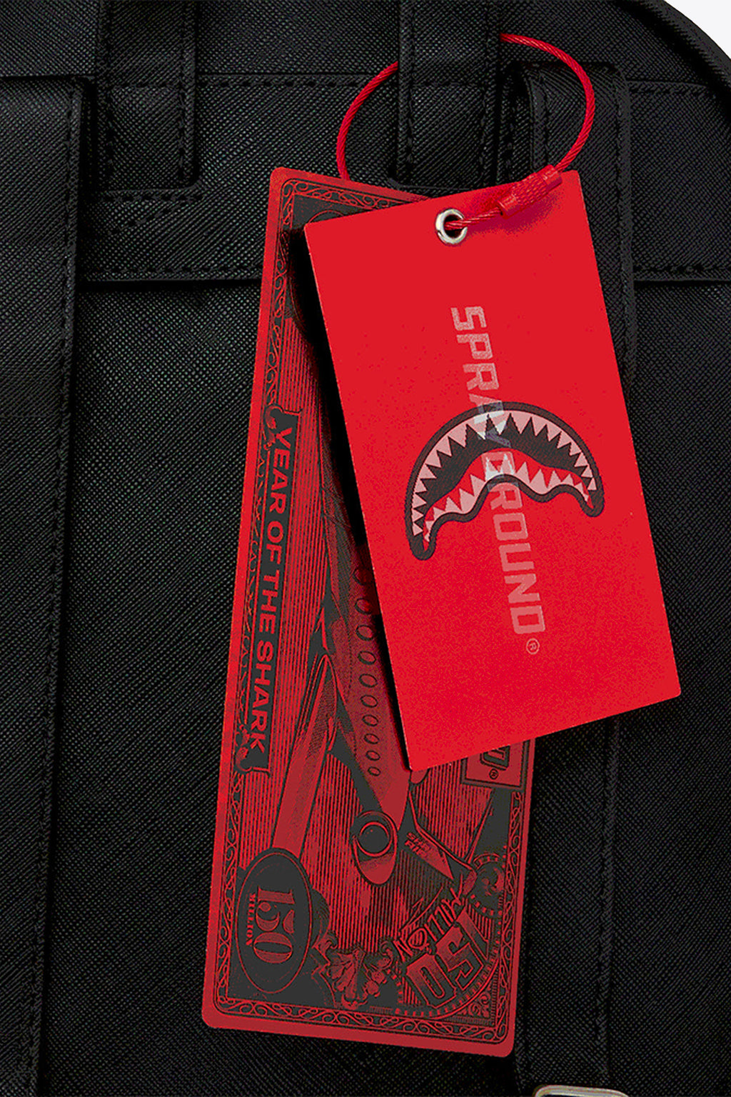 alt-image__Zaino-piccolo-in-pvc-a-scacchi-nero-con-bocca-shark---Scribble-Shark-Savage-Backpack