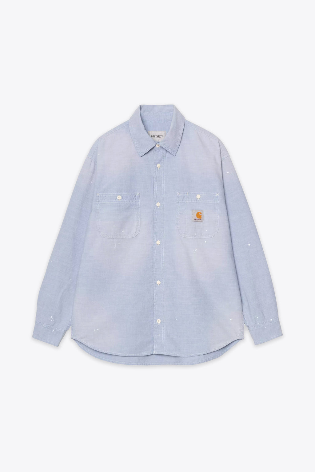 alt-image__Camicia-in-cotone-chambray-celeste-con-macchie-di-pittura---L/S-Painter-Shirt