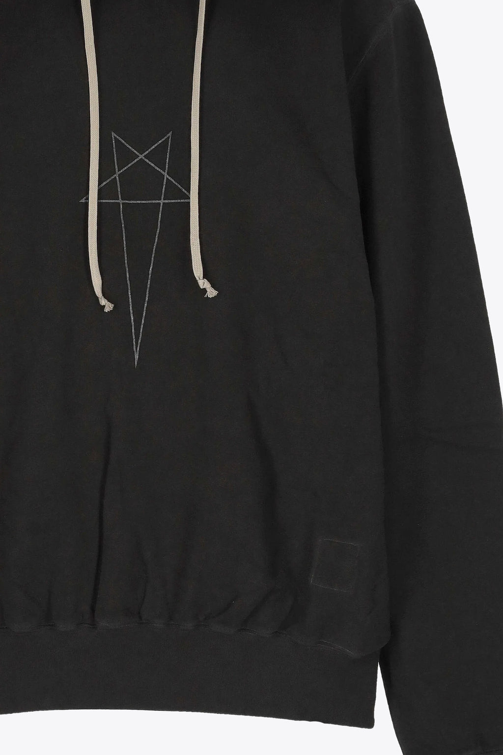 alt-image__Felpa-nera-in-cotone-lavato-con-Pentagram-al-petto-e--cappuccio---Oversized-Hoodie