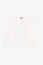 T-shirt bianca in cotone con maniche lunghe - T Boxt Ls Int 