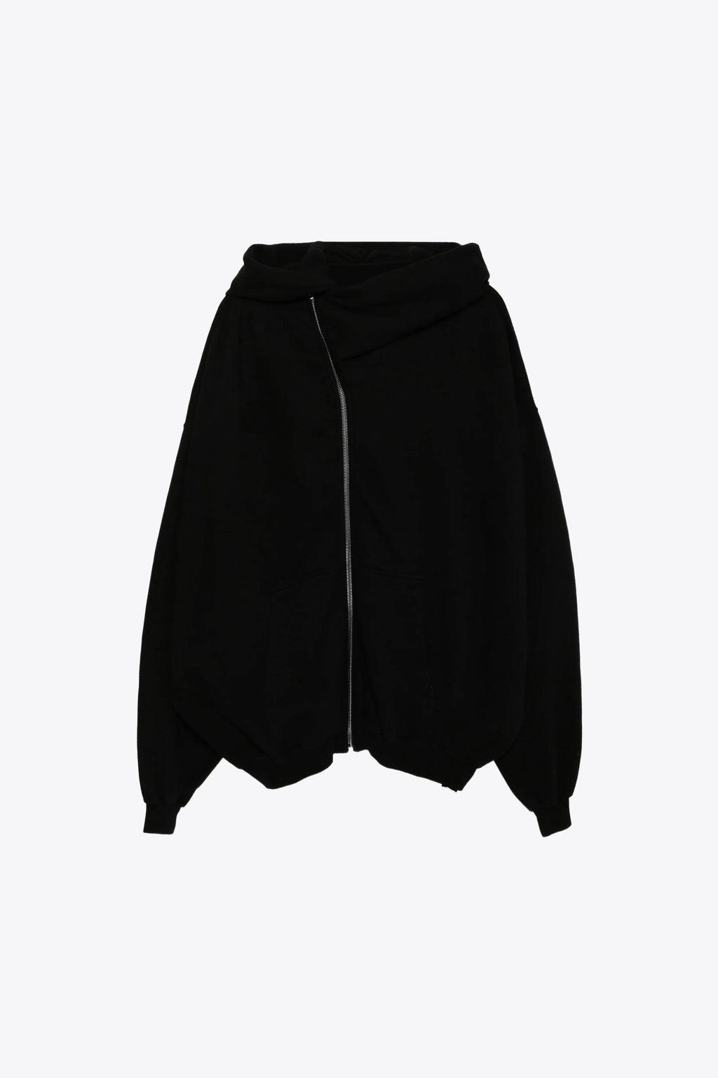 alt-image__Black-cotton-oversized-hoodie-with-asymmetrical-zip-fastening---Megamountain