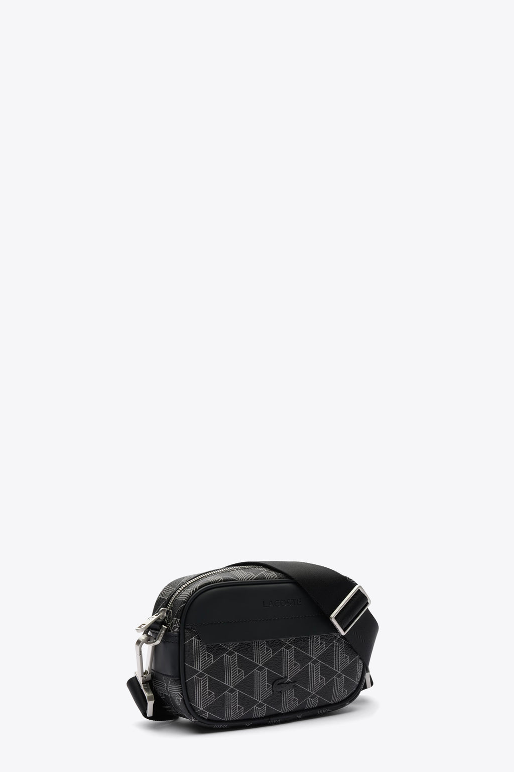alt-image__Borsa-piccola-in-ecopelle-nera-con-stampa-monogram-e-tracolla-rimovibile