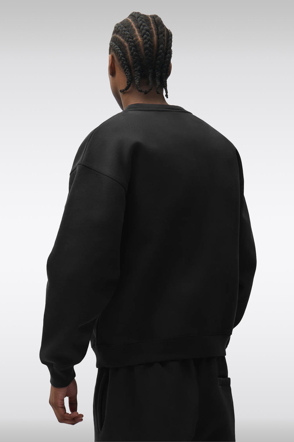 alt-image__Felpa-girocollo-nera-con-logo-ricamato-al-petto---Cor-Crewneck