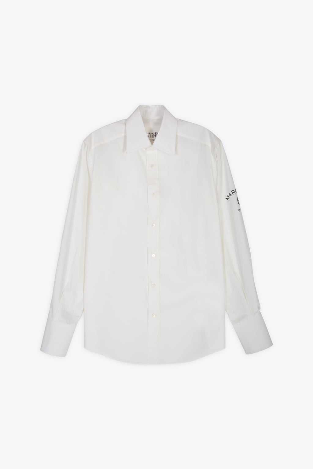 alt-image__Camicia-bianca-in-cotone-con-logo-sulla-manica