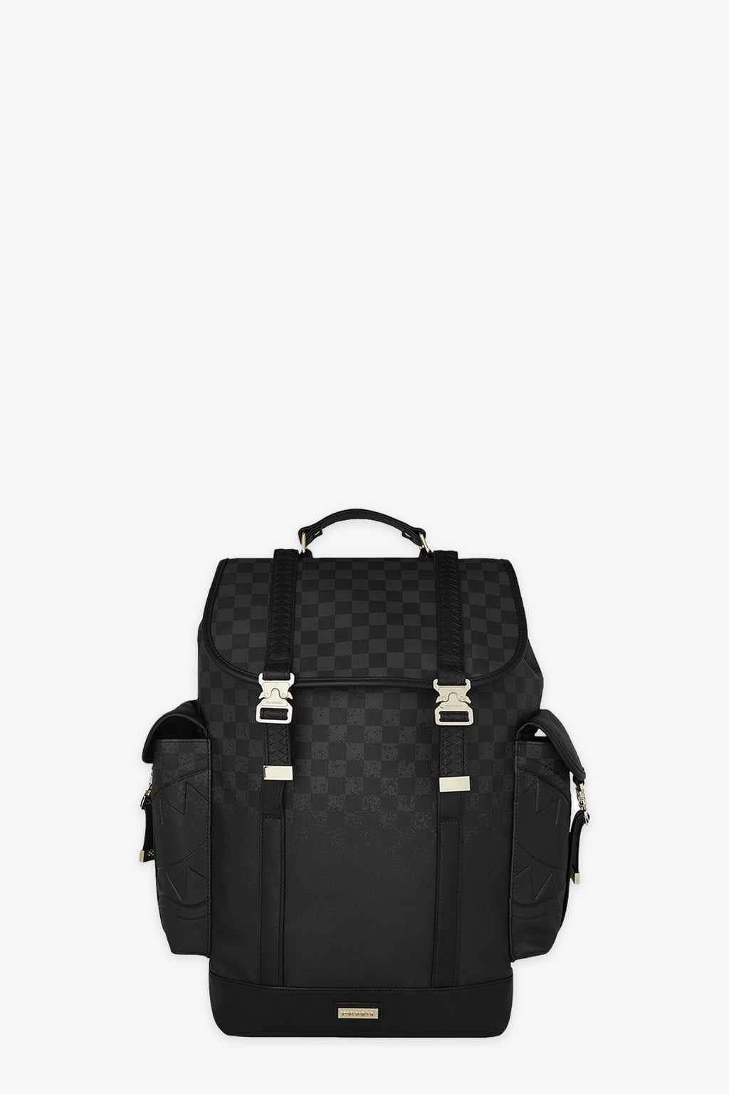 alt-image__Zaino-in-pvc-nero-a-scacchi-con-tasche-laterali---Spritz-Black-Monte-Carlo-Backback