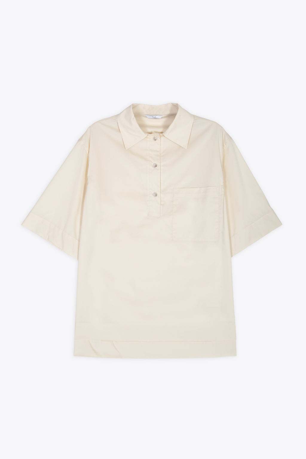 alt-image__Polo-in-popeline-di-cotone-color-panna-con-maniche-corte---Montursi