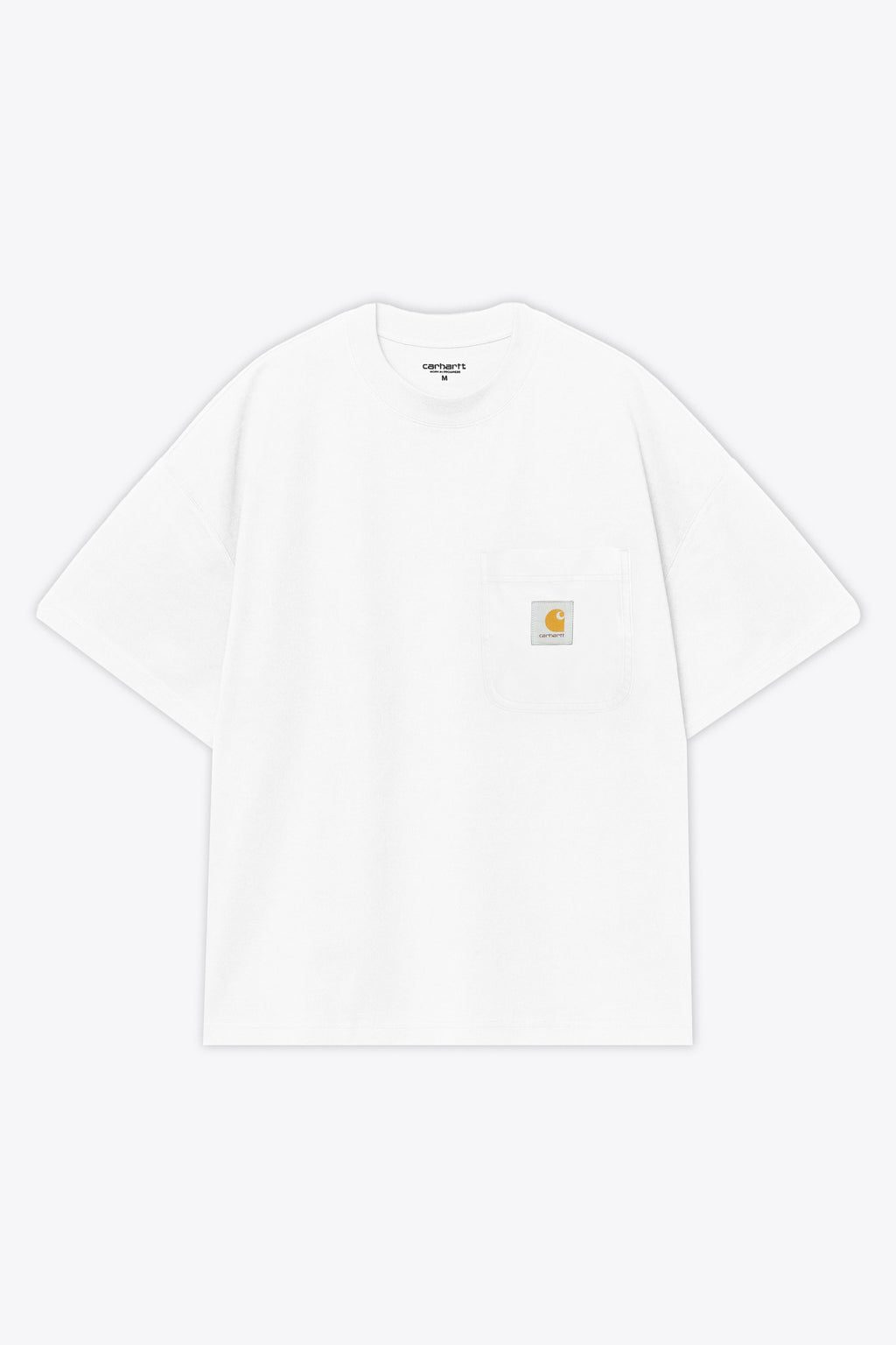 alt-image__T-shirt-boxy-fit-bianca-in-cotone-con-tasca-al-petto---S/S-Work-Pocket-T-Shirt