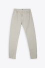 Pantalone 5 tasche in bull grigio ghiaccio slim fit - Praga 