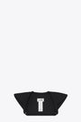 Sculptural black bolero with angular shoulders  