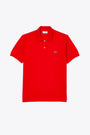 Polo in cotone piquè rossa regular fit 