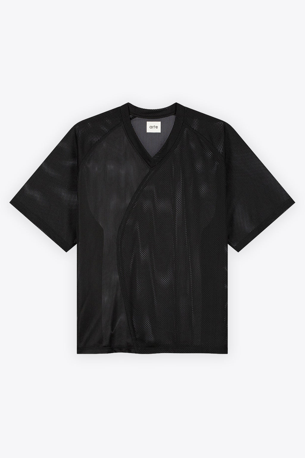 alt-image__T-shirt-nera-in-mesh-con-design-a-pannelli---Multi-Mesh-T-shirt