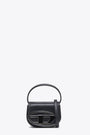 Black leather mini bag with Oval D logo - 1DR XS Crossbody Bag  