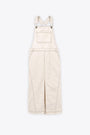 DENIM DUNGAREE MIDI DRESS-Panna 