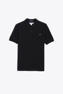 Black cotton Fred Perry polo shirt with back print 