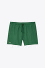 Quick-dry green nylon swim shorts 