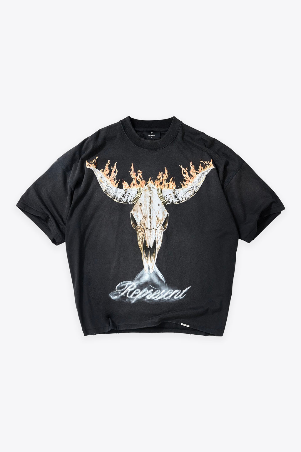 alt-image__T-shirt-nera-in-cotone-lavato-con-stampa-grafica---British-Cowboys-T-Shirt