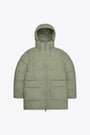 Piumino impermeabile verde salvia con cappuccio - Alta Long Puffer Cargo Jacket 