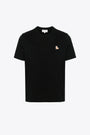 T-shirt nera in cotone con patch ricamato al petto - Chillax Fox Patch Regular Tee 