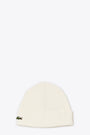 Off white ribbed wool beanie 