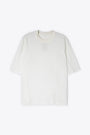 T-shirt boxy fit in cotone panna - Walrus T 