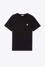 T-shirt nera in cotone con patch ricamato al petto - Fox Head Patch Regular Tee 