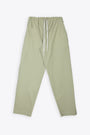 Sage green cotton pant with contrast stitchings - Jogger Stretch 