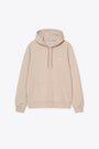 HOODED SCRIPT EMBROIDERY SWEAT-Beige 