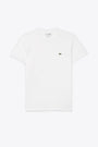 White Pima cotton t-shirt with logo embroidery 