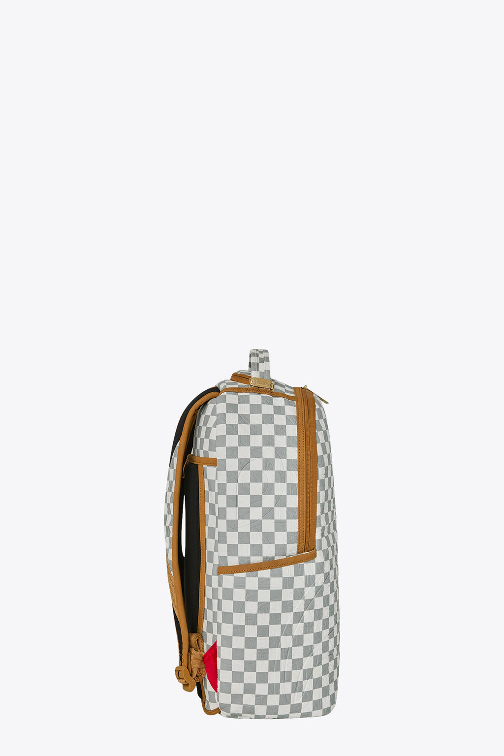 alt-image__Zaino-in-pvc-a-scacchi-panna-e-grigio-con-lavorazione-a-rilievo---Graff-Embossed-Cream-Check-Backpack