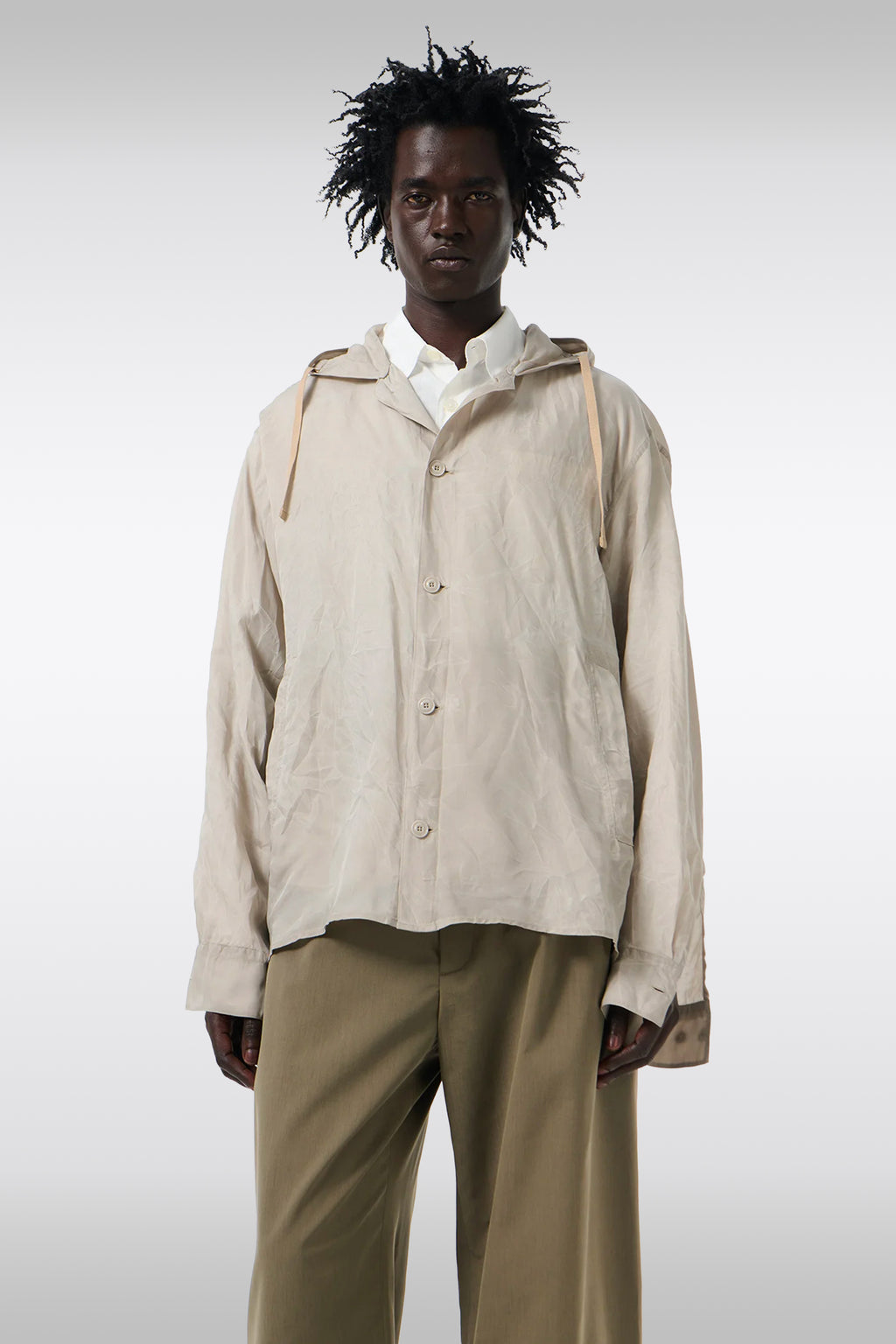 alt-image__Camicia-in-cupro-grigio-pietra-con-cappuccio---Rover-Shirt