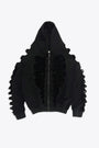 CUT HOODIE-Nero 